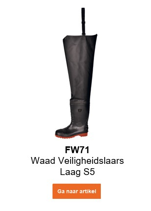 Afbeelding van de veiligheidsheupwader S5 FW71 in het zwart met een link die naar de artikelpagina leidt.